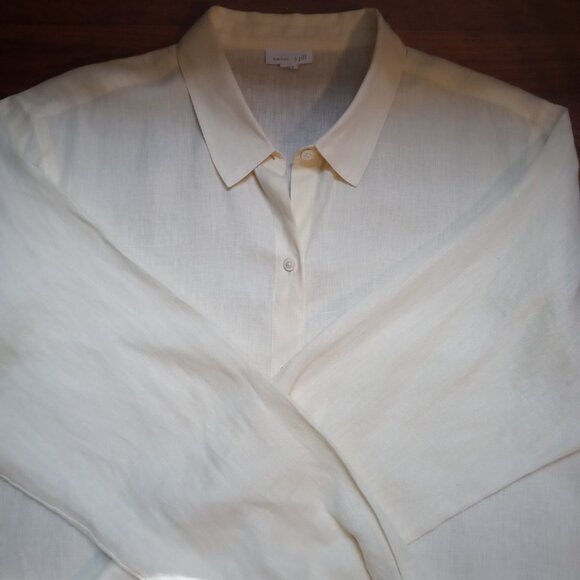 J. JILL love linen button front shirt in sunlight (XL) - Picture 4 of 14